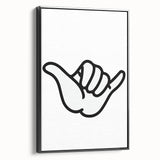 Shaka Hand - Boys Room Wall Art Kids Bedroom Decor
