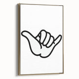 Shaka Hand - Boys Room Wall Art Kids Bedroom Decor