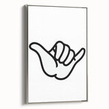 Shaka Hand - Boys Room Wall Art Kids Bedroom Decor
