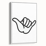 Shaka Hand - Boys Room Wall Art Kids Bedroom Decor