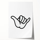 Shaka Hand - Boys Room Wall Art Kids Bedroom Decor