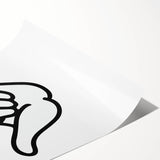 Shaka Hand - Boys Room Wall Art Kids Bedroom Decor