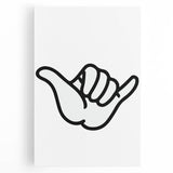 Shaka Hand - Boys Room Wall Art Kids Bedroom Decor