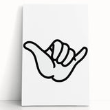 Shaka Hand - Boys Room Wall Art Kids Bedroom Decor