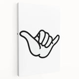 Shaka Hand - Boys Room Wall Art Kids Bedroom Decor