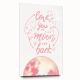 Love You to the Moon Girls Room Wall Art – Nursery Print
