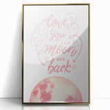Love You to the Moon Girls Room Wall Art – Nursery Print
