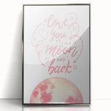 Love You to the Moon Girls Room Wall Art – Nursery Print