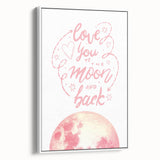 Love You to the Moon Girls Room Wall Art – Nursery Print