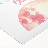 Love You to the Moon Girls Room Wall Art – Nursery Print