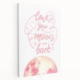 Love You to the Moon Girls Room Wall Art – Nursery Print