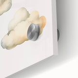 Soft Watercolor Clouds Nursery Wall Art - Baby Room Decor