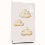 Soft Watercolor Clouds Nursery Wall Art - Baby Room Decor