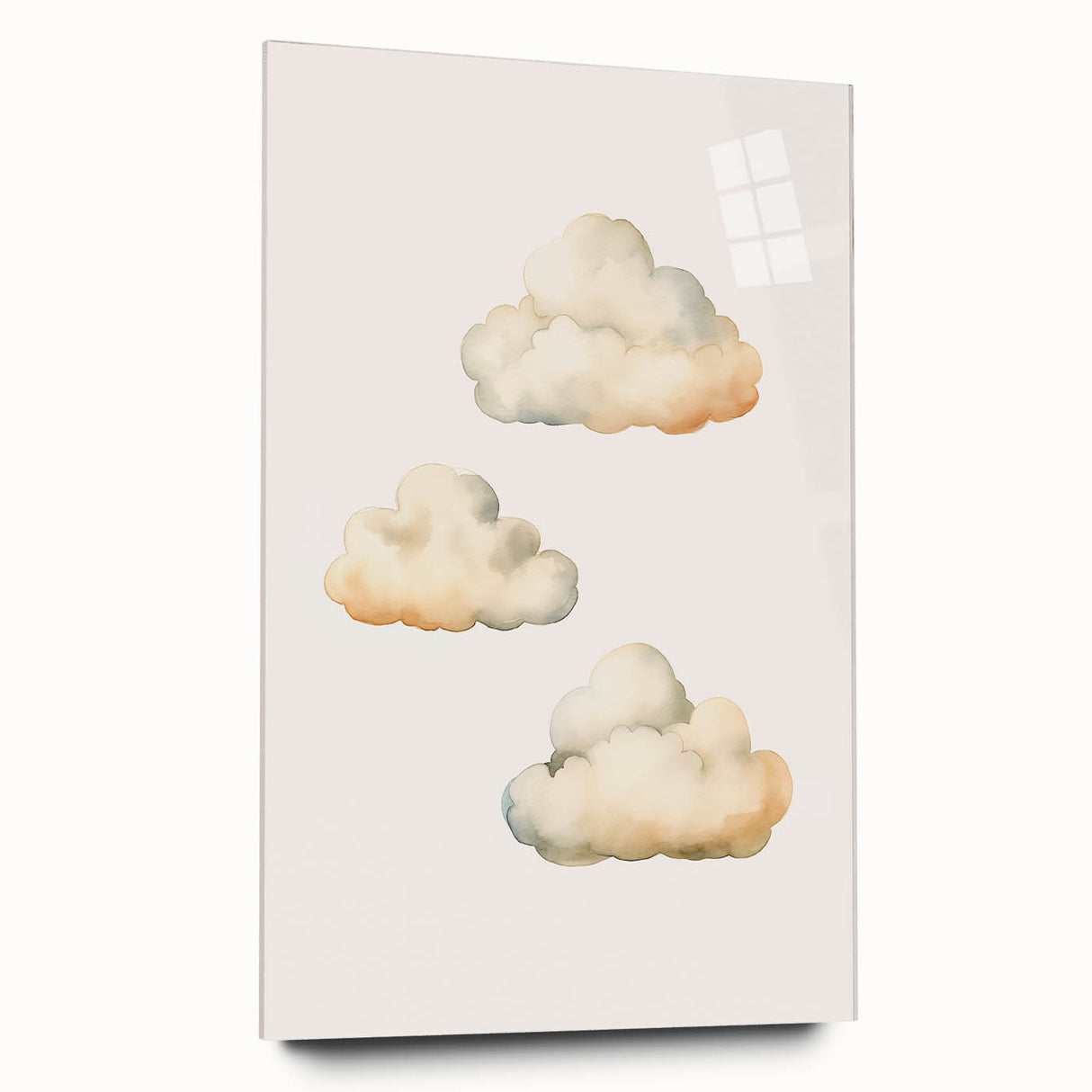 Soft Watercolor Clouds Nursery Wall Art - Baby Room Decor