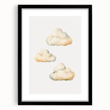 Soft Watercolor Clouds Nursery Wall Art - Baby Room Decor