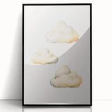 Soft Watercolor Clouds Nursery Wall Art - Baby Room Decor