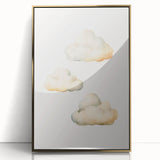 Soft Watercolor Clouds Nursery Wall Art - Baby Room Decor