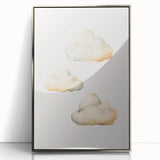 Soft Watercolor Clouds Nursery Wall Art - Baby Room Decor