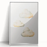 Soft Watercolor Clouds Nursery Wall Art - Baby Room Decor