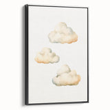 Soft Watercolor Clouds Nursery Wall Art - Baby Room Decor