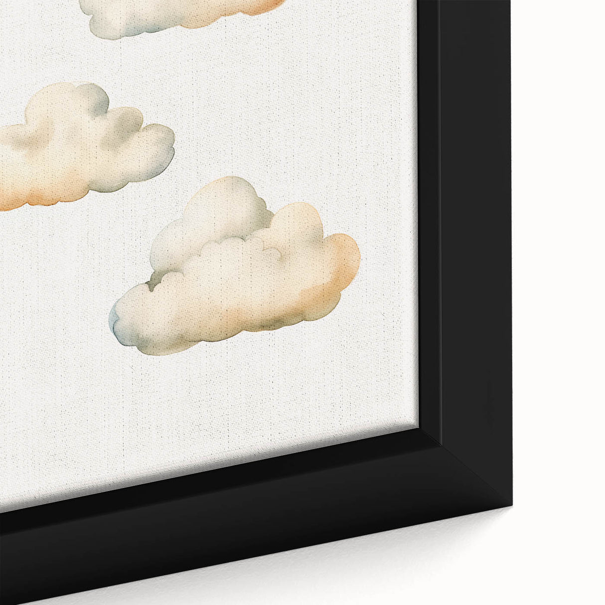 Soft Watercolor Clouds Nursery Wall Art - Baby Room Decor