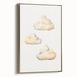 Soft Watercolor Clouds Nursery Wall Art - Baby Room Decor