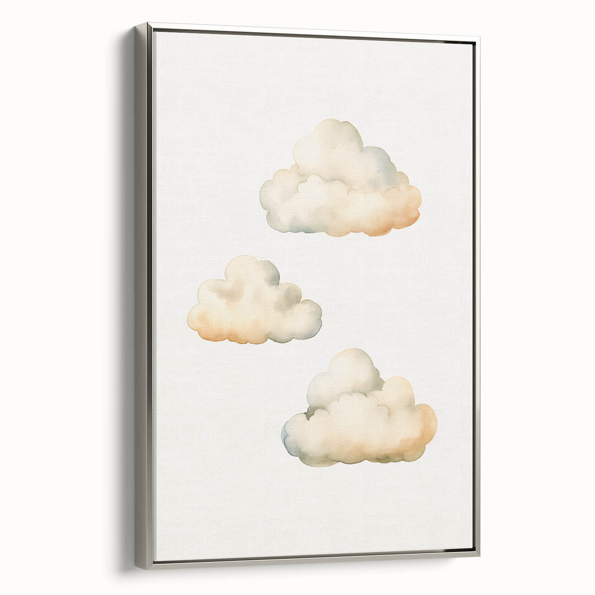 Soft Watercolor Clouds Nursery Wall Art - Baby Room Decor