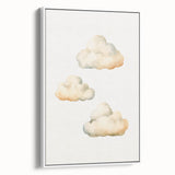Soft Watercolor Clouds Nursery Wall Art - Baby Room Decor