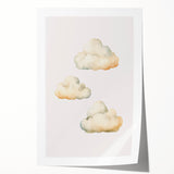Soft Watercolor Clouds Nursery Wall Art - Baby Room Decor
