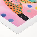 Framed Canvas Art for Children - Playful Cheetah Nursery Print