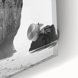 Close-up of a vibrant landscape acrylic glass artwork showcasing vivid colors and intricate details, perfect for modern home décor and artistic display.