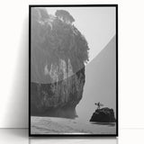 Framed landscape acrylic print showcasing a vibrant black front view design, perfect for modern decor. Ideal for enhancing any living space with stylish artwork.