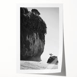 Rolled landscape canvas print showcasing vibrant African-inspired wall art design, featuring intricate patterns and earthy tones, securely packaged in a protective cardboard tube for safe shipping.