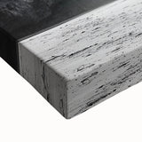 Close-up of a stretched canvas artwork depicting a vibrant African landscape scene, showcasing rich colors and intricate details, perfect for home decor enhancement.