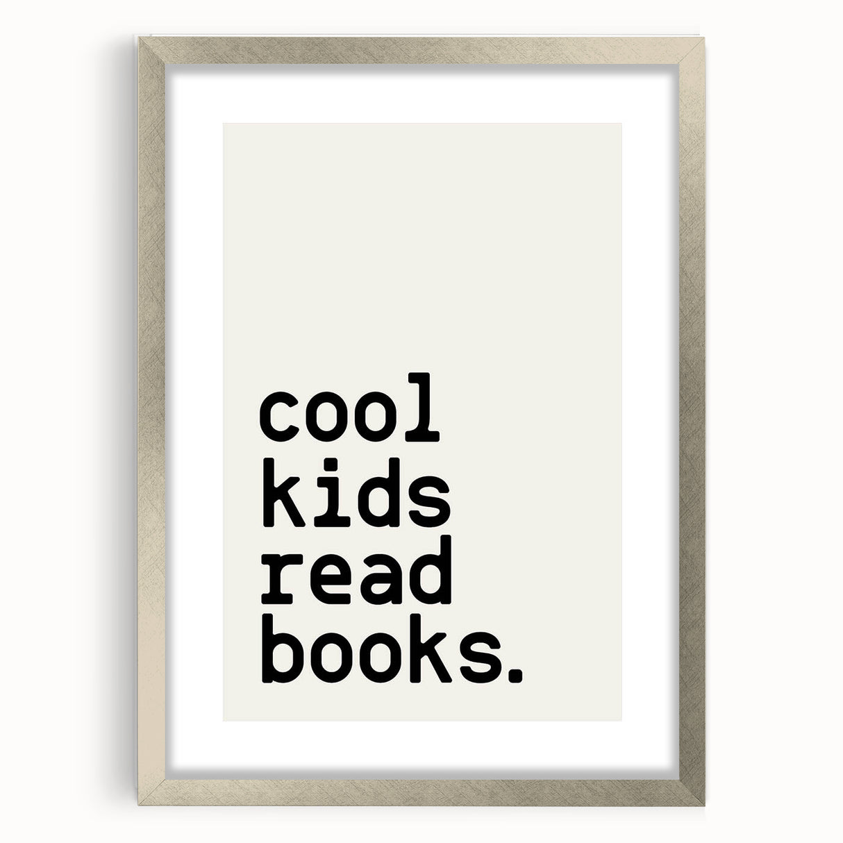 “Cool Kids Read Books” Typography Art Print for Kids Room