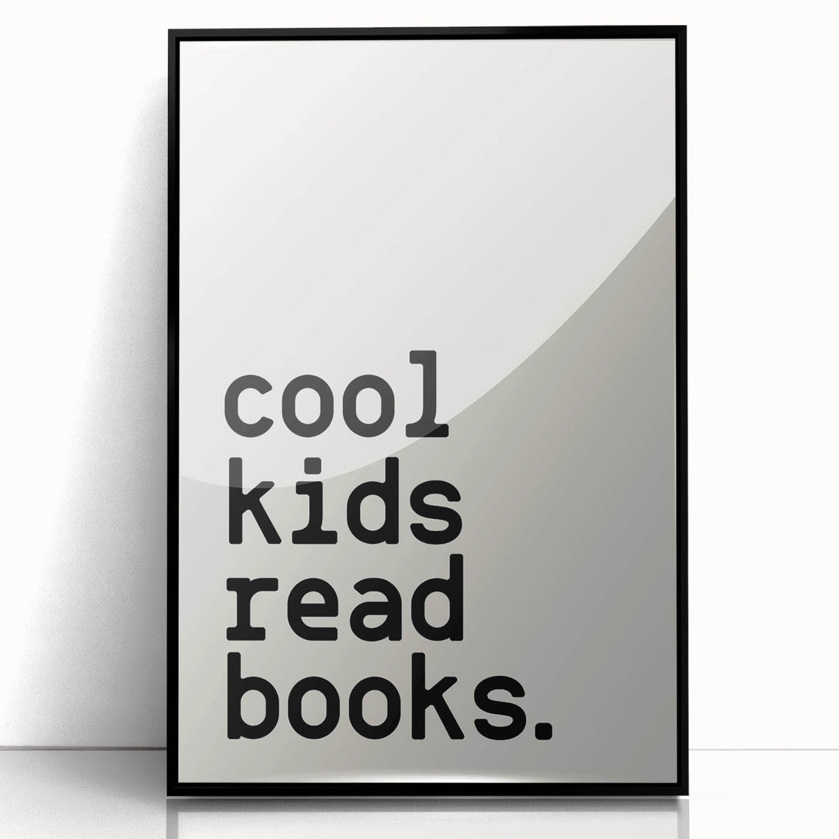 “Cool Kids Read Books” Typography Art Print for Kids Room
