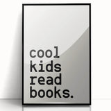“Cool Kids Read Books” Typography Art Print for Kids Room