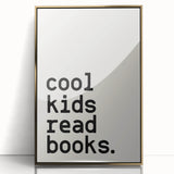 “Cool Kids Read Books” Typography Art Print for Kids Room