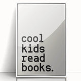 “Cool Kids Read Books” Typography Art Print for Kids Room