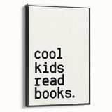 “Cool Kids Read Books” Typography Art Print for Kids Room