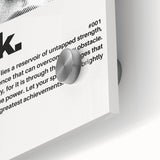 Monochrome Motivational Typography Art Print - "Seek" Canvas