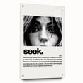 Monochrome Motivational Typography Art Print - "Seek" Canvas