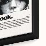 Monochrome Motivational Typography Art Print - "Seek" Canvas