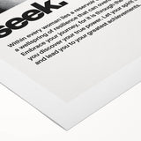 Monochrome Motivational Typography Art Print - "Seek" Canvas