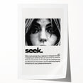 Monochrome Motivational Typography Art Print - "Seek" Canvas