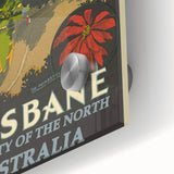 Brisbane Retro Travel Poster | Vintage River City Art Print