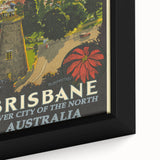 Brisbane Retro Travel Poster | Vintage River City Art Print