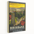 Brisbane Retro Travel Poster | Vintage River City Art Print