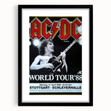 AC/DC "World Tour '88" Poster - Vintage Rock Concert Wall Art