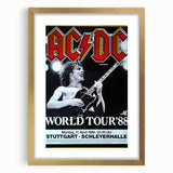 AC/DC "World Tour '88" Poster - Vintage Rock Concert Wall Art
